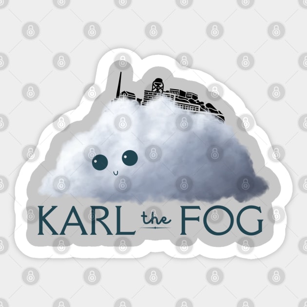 Karl The Fog Of San Francisco Alcatraz Sticker by MalibuSun